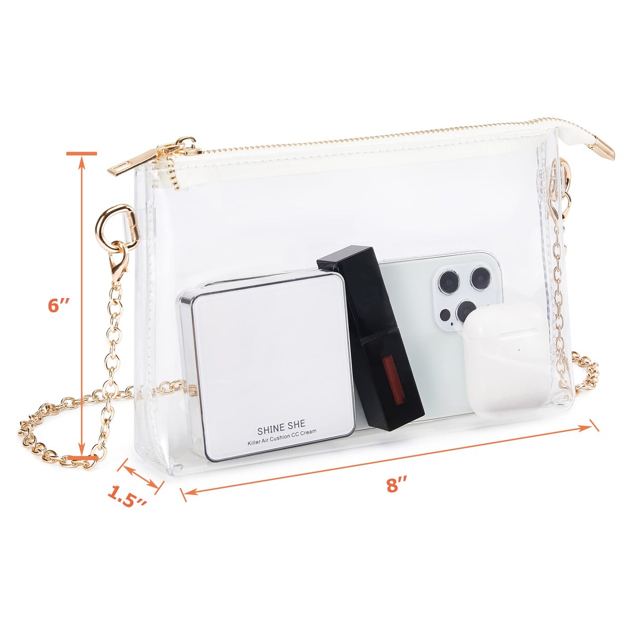 Clear Bag Stadium Approved: Suit for Quick Security Check - Small Transparent Purse for Women